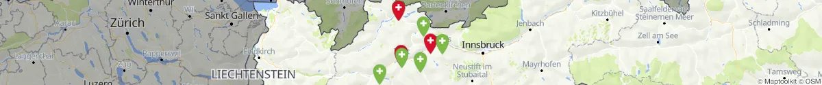 Kartenansicht für Apotheken-Notdienste in der Nähe von Musau (Reutte, Tirol)